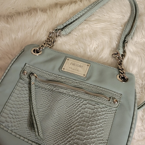 Nicole Miller Faux Snake Skin Bag - Picture 3 of 6